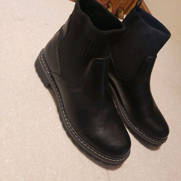Corkys Cabin Fever Round Toe Chelsea Pull On  Womens Black Casual Boots 9M - Picture 1 of 6